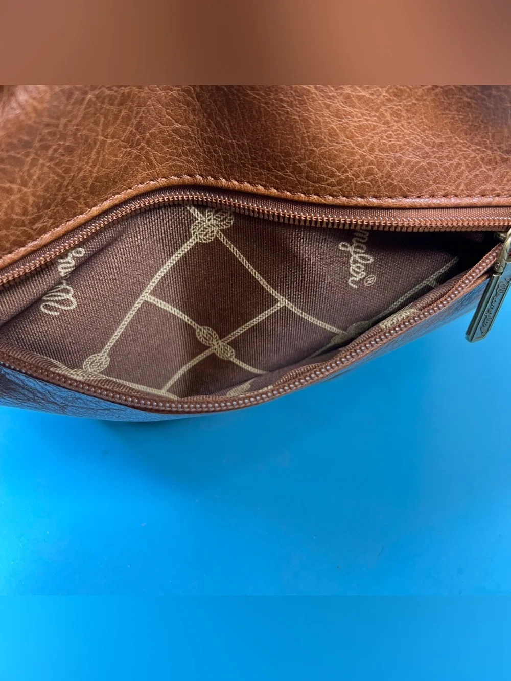 Wrangler Montana West Hobo Two Tone Brown Top Handle Zip Closure Handbag